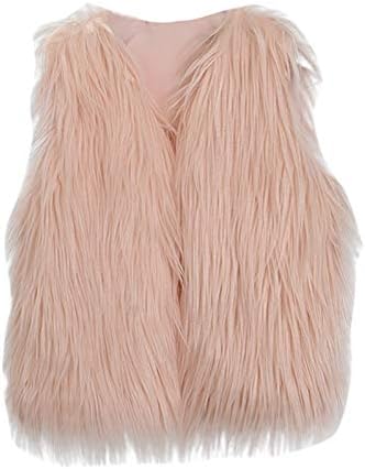 Merry Christmas Toddler Baby Girls Winter Coat Faux Fur Vest