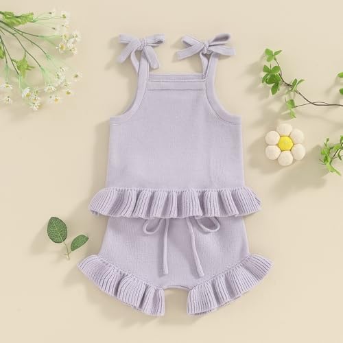 Emmababy Summer Knit Set for Girls Lightweight Stylish