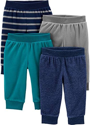 4-Piece Unisex Fleece Pants for Babies