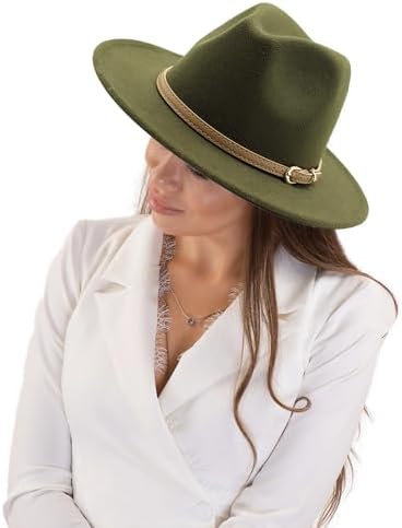 Wide Brim Cowhide Fedora Hats for Kids