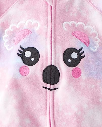 The Childrens Place Baby Girls Fleece Zip Front Footed Pajama