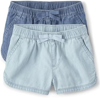 The Childrens Place - Baby Girls Chambray Shorts