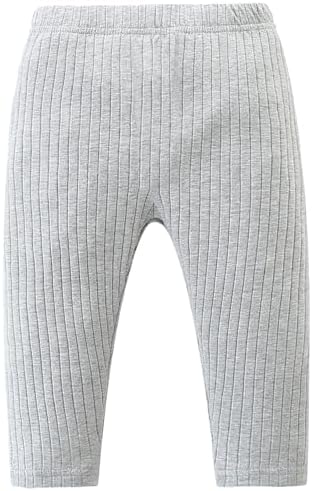 Fullfamous Baby Girls 5-Pack Cotton Ribbed Pull-On Pants Leggings 0-4Y