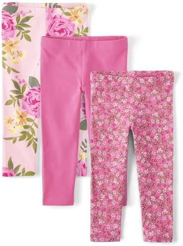 Stylish Soft Baby Girls Leggings 3-Pack for Daily Wear
