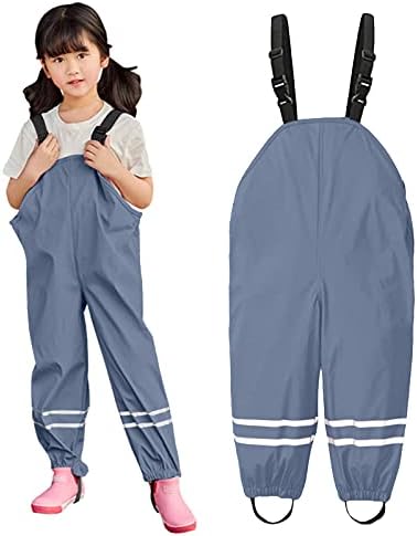Rain Dungarees - Toddler Daily waterproof and windproof rain jacket for girls boys