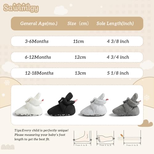 Comfy Anti-Slip Baby Booties with Grippers for Crib - Perfect First Walker
