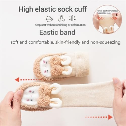 Adorable Cartoon Toddler Socks Slippers