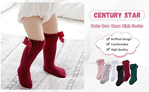 Century Star - Cute Knitted Ruffled Knee High Socks for Baby Girls