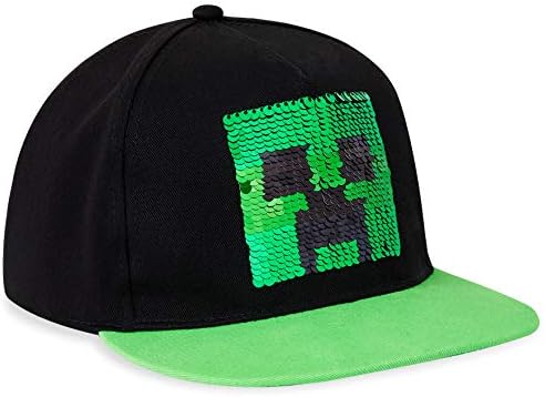 Minecraft Boys Baseball Cap with Reversible Sequin