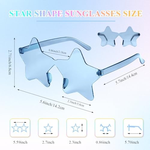 Stylish Translucent Star-Shaped Sunglasses