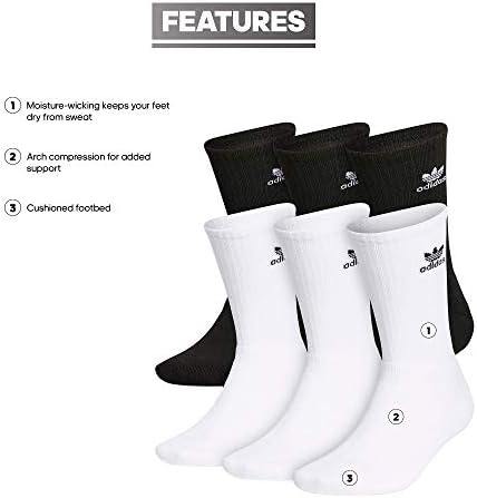 Adidas Originals Go Red Exclusive - Crew Socks for Men Women 6 Pairs