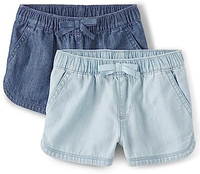 The Childrens Place - Baby Girls Chambray Shorts