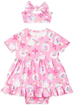 Stylish Summer Baby Girl Bodysuit Dress