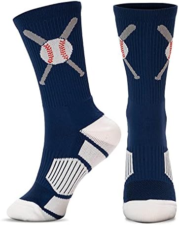 Baseball Socks with Crossed Bats Youth Adult