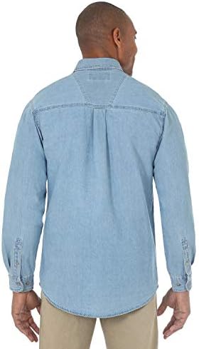 Premium Stone Wash Mens Denim Button Down Shirt