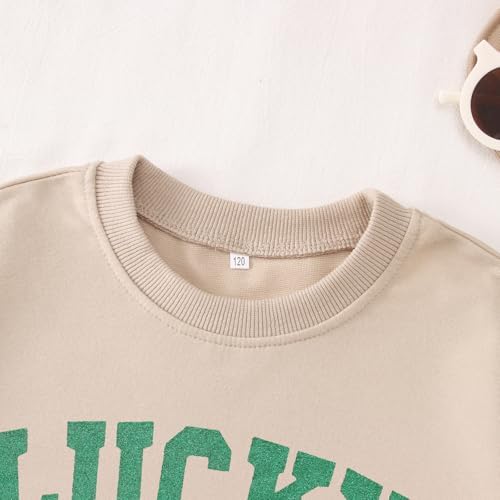 GLIGLITTR Boys Girls St Patricks Day Lucky Clover Sweatshirt