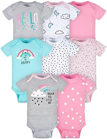 Gerber Baby Girls 8-Pack Short Sleeve Onesies