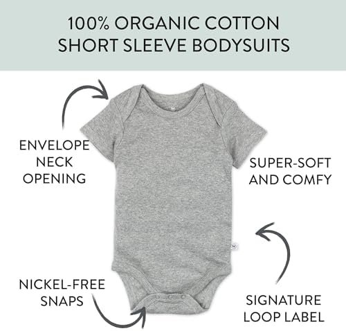 10-Piece Organic Cotton Bodysuits Soft and Gentle for Newborns