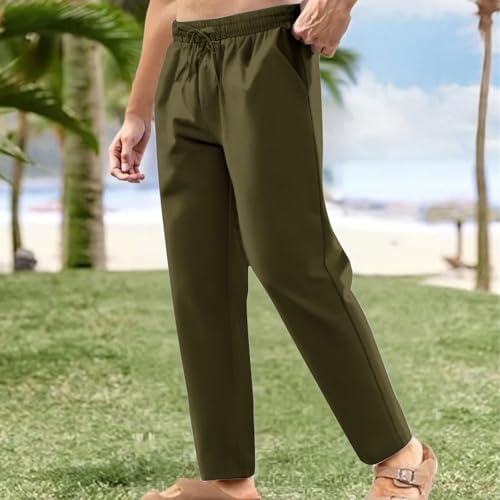 Mens Lightweight Cotton Linen Pants
