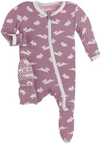 Kickee Soft and Cozy Bumz Easter Footie with Zipper