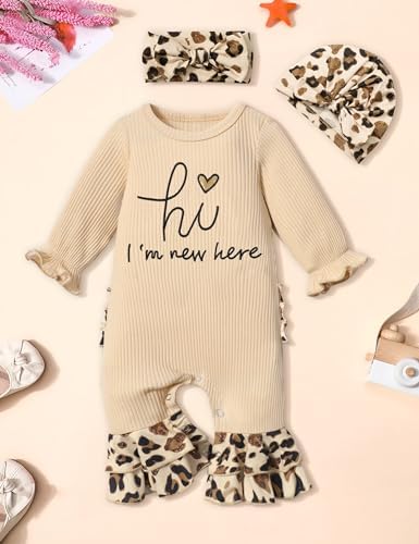 Snug Soft Baby Girl One-Piece Ruffle Romper for Newborns Infants