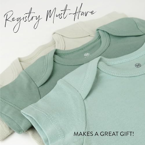 HonestBaby 3-Pack Organic Cotton Bodysuits for Baby 1
