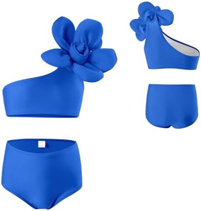 Banmave Toddler Girl One-Piece Swimsuit with Ruffles and Hat