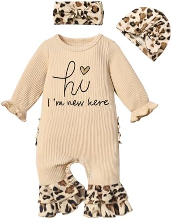 Snug Soft Baby Girl One-Piece Ruffle Romper for Newborns Infants