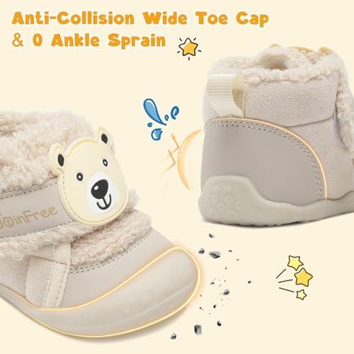 JOINFREE Baby Slippers for Toddler Boys and Girls Cozy Warm Winter Shoes