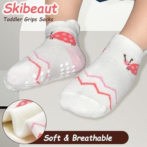 SkiBeaut Non-Slip Ankle Socks for Toddlers