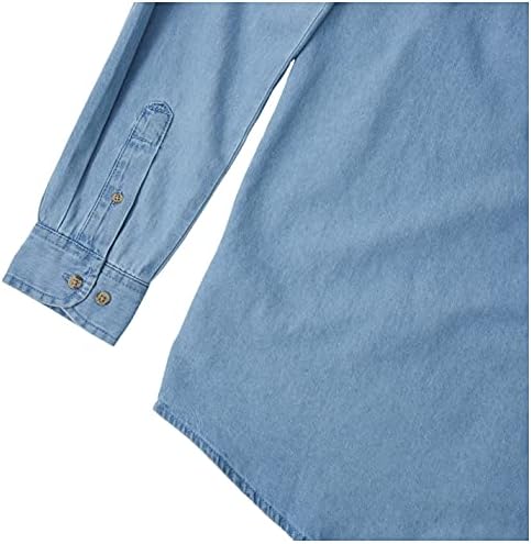 Premium Stone Wash Mens Denim Button Down Shirt
