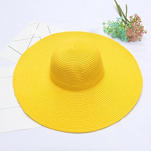 UANGKOU Boys Wide Brim Straw Hat - UV Protection Foldable Comfortable
