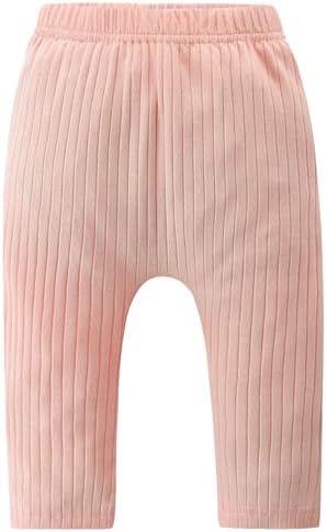 Fullfamous Baby Girls 5-Pack Cotton Ribbed Pull-On Pants Leggings 0-4Y
