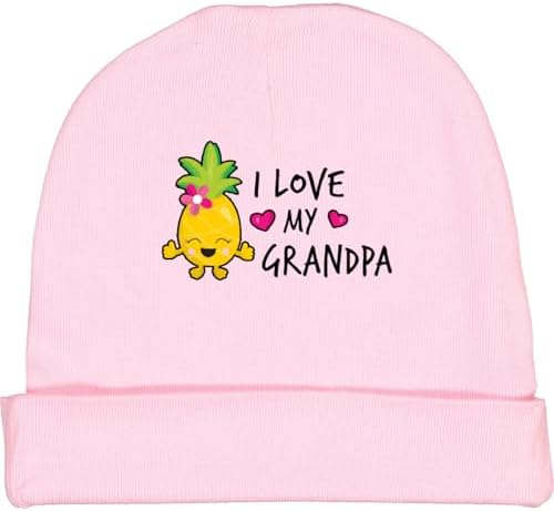 inktastic I Love My Grandpa Pineapple Baby Beanie Hat