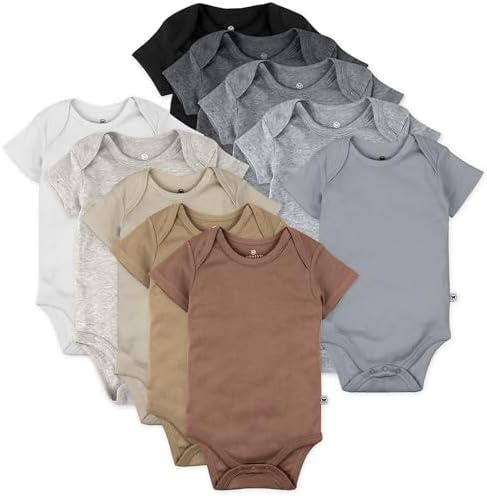 10-Piece Organic Cotton Bodysuits Soft and Gentle for Newborns