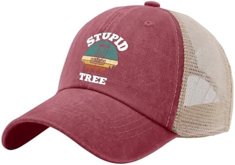 Stupid Tree Disc GolfFunny Trucker Hat Grandpa Gift