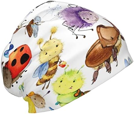 DEHUAL Painted Insects Kids Beanie Skull Cap 7-12 Year Black