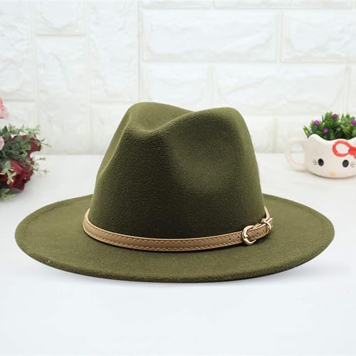 Wide Brim Cowhide Fedora Hats for Kids