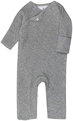HonestBaby Organic Cotton Matelasse Kimono Coverall for Baby Girls 12 Months US