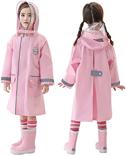 Rain Jacket for Kids Waterproof Reflective