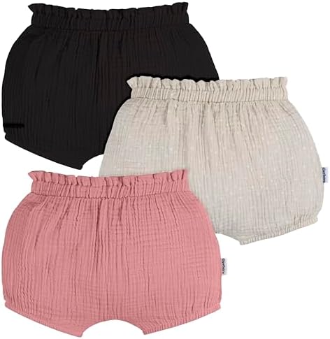 Gerber Baby Girls 3-Pack Bubble Shorts 3-24M