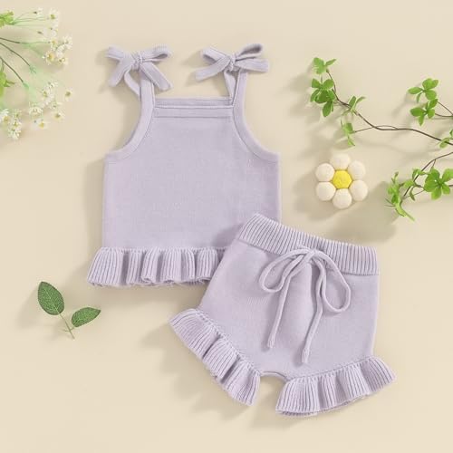 Emmababy Summer Knit Set for Girls Lightweight Stylish