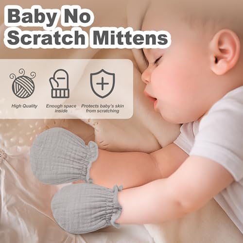 Pro Goleem Soft Breathable Baby Mittens for Newborns
