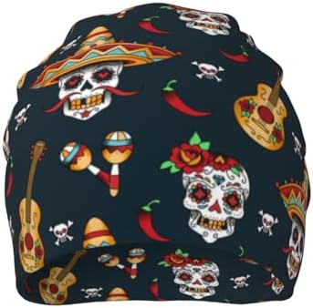 Mens Unisex Skull Beanie Hat for Winter