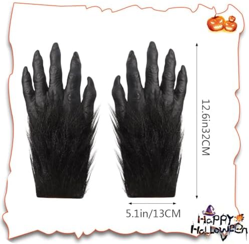 XGOPTS Werewolf Halloween Gloves Costume