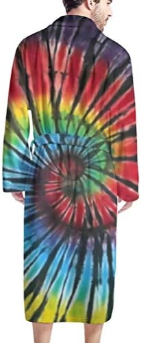 AF PANQZ Big Tall mens robe with pockets waffle design comfortable loungewear