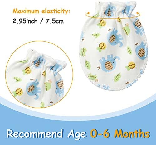 Geyoga 40-Pair Elastic No Scratch Mittens for 0-6 Months