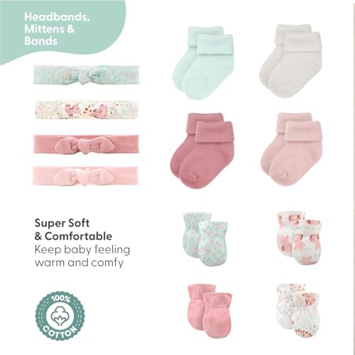 Adorably Cute Baby Layette Gift Set for Girls - Floral Elephant