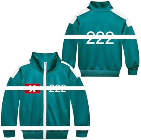 Yidasloox Kids Green Tracksuit Cosplay Outfit