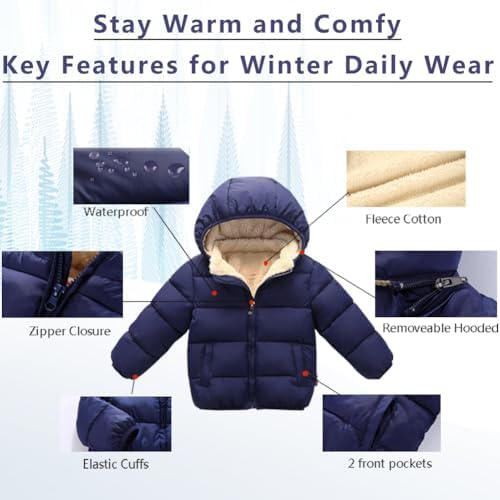 Laviqk Baby Boys Girls Winter Coats Puffer Jacket